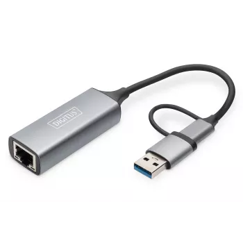 USB USB-C Gigabit Etherneti adapter Digitus DN-3028