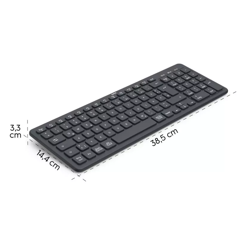 Mitme seadmega juhtmevaba klaviatuur WK-300 must