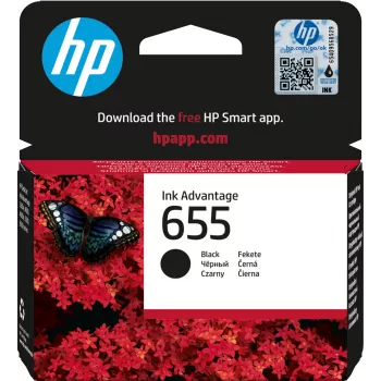 HP 655 Must Originaal Ink Advantage kassett, must, 1 tk, 550 lehekülge