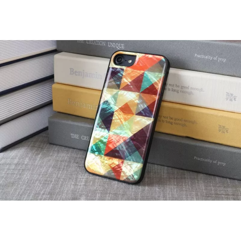 Kaitsev telefoniümbris iKins Apple iPhone 8/7 jaoks — mosaiikmuster, must