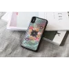 Nutitelefoni ümbris iKins iPhone XS / XS S jaoks — Lilleaia disain, must