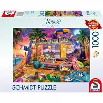 Pusle schmidt spiele Jeff Haynie 1000 tükki — haagissuvila mere ääres, maaliline 1000-osaline pusle