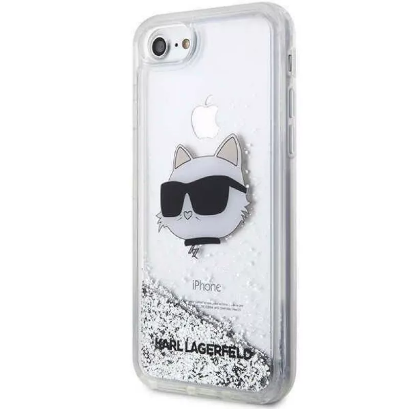 Karl Lagerfeld | Originaalkohver IPHONE SE 2022/SE 2020/7/8 Karl Lagerfeld kõvakohver sädelev Choupette pea (KLHCI8LNCHCS)