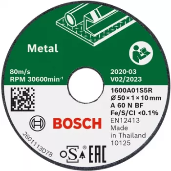 Bosch 1 600 A01 S5Y nurklihvija tarvik Lõikeketas