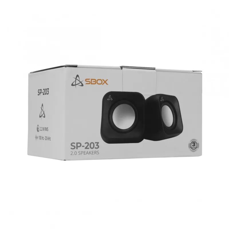 Kõlarid Sbox SP-203 must, 20W