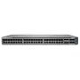 Juniper EX4100 48-port 10/100/1000BaseT PoE+, 4x 10G SFP+ üleslingiporti, 4x 25G SFP28 virnastamis-/üleslingiporti, redundant ventilaatorid, 1 AC toiteplokk JPSU-920-AC-AFO (optika müüakse eraldi) standardtarkvaraga. TAA nõuetele vastav. (EX4100-48P)