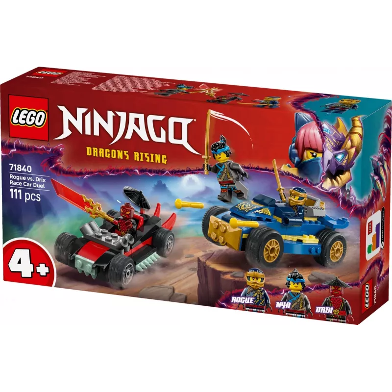Ehitusklotsid Ninjago 71840 Võidusõiduduo Rogue vs Drix