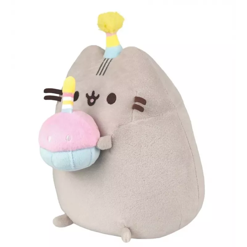 Pehme mänguasi Pusheen Pusheenilt — 24 cm sünnipäevamütsi ja koogiga
