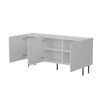 Kummut Cama Meble LUCCA 3D 165x40x80 cm, valge, puitlaastplaadist korpus