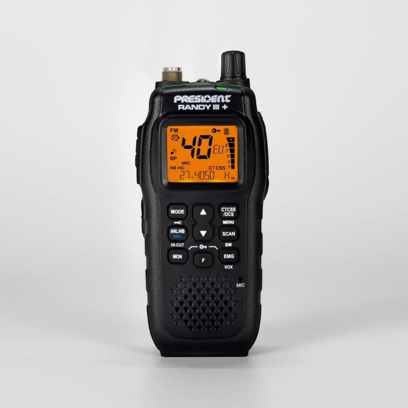 President Randy III Plus ASC AM/FM CB kaasaskantav raadio must
