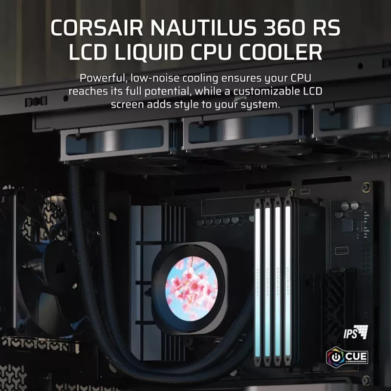 Kõik-ühes vedelikjahuti Corsair Nautilus 360 RS 12 cm 2100 RPM must