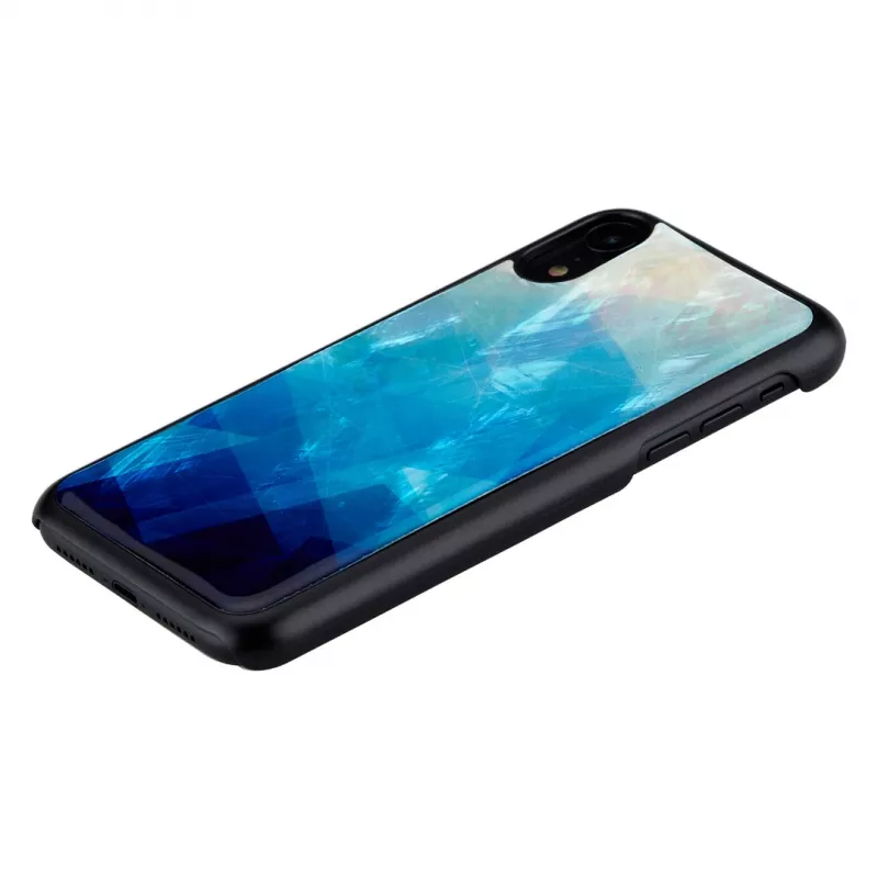 Nutitelefoni ümbris iKins iPhone XR-ile — sinise järve värvi välimine, must sisemine