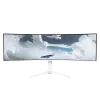 Kumer monitor Arozzi Nova 49 tolli (124,5 cm) Dual QHD 5120×1440 LED VA, 32:9, 4 ms, USB-jaotur, kõlarid, valge