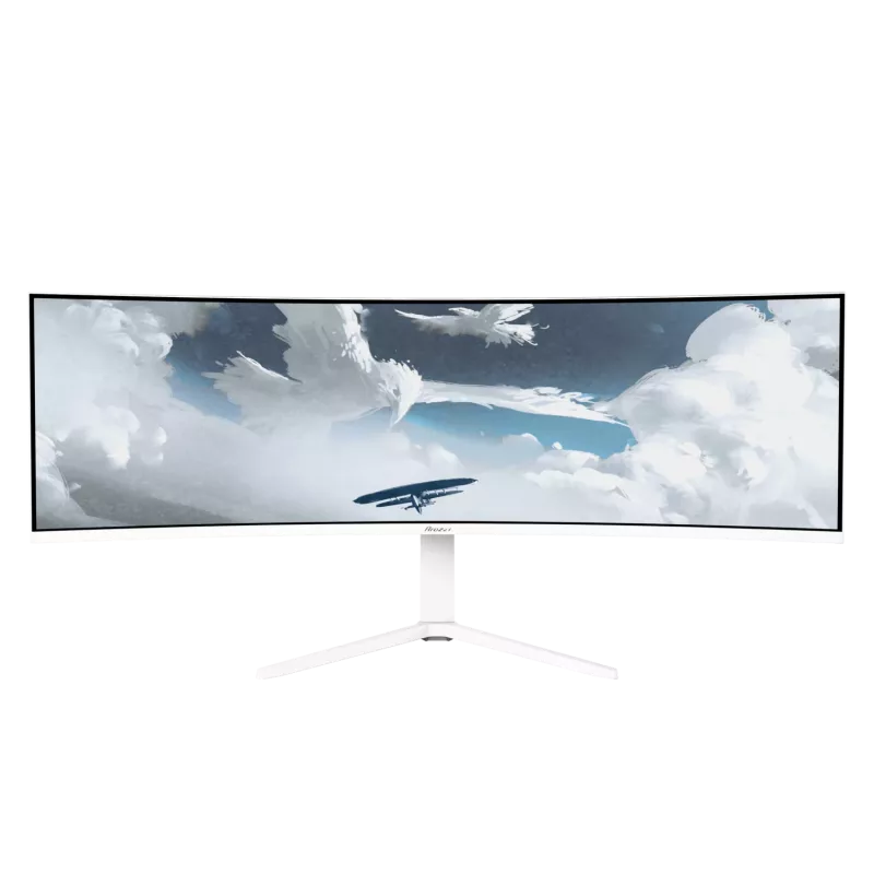 Kumer monitor Arozzi Nova 49 tolli (124,5 cm) Dual QHD 5120×1440 LED VA, 32:9, 4 ms, USB-jaotur, kõlarid, valge