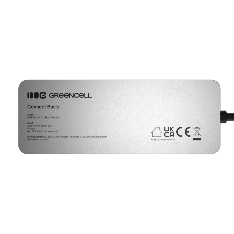USB-jaotur roheline Cell HUB-GC-A4A — 4-pordiline USB-A 3.0 jaotur