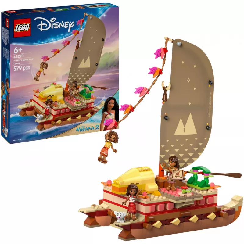 LEGO 43270 klotside ja osade komplekt — 529 elementi, 3 minifiguuri, 260×120×220 mm, 0,198 kg, hõbedane