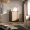 Cama MERCI kummut 100 x 40 x 129 cm must/artisan tamm