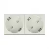 Seinakontakt DELOCK 81325 CEE 7/3, 250 V, 16 A, valge, ABS, 45×90×40 mm (5 tk)