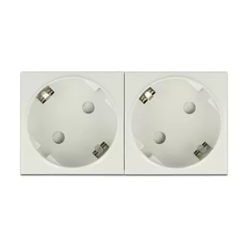 Seinakontakt DELOCK 81325 CEE 7/3, 250 V, 16 A, valge, ABS, 45×90×40 mm (5 tk)