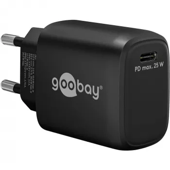 Goobay 65367 Charger Indoor AC for Laptop Smartphone Tablet Must