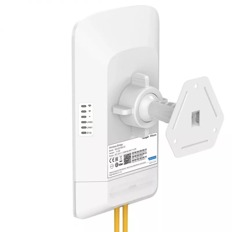 RUIJIE RG-EST350 V2 traadita pääsupunkt 5 GHz 802.11ac, 867 Mbps, 2x RJ-45, PoE, IP54