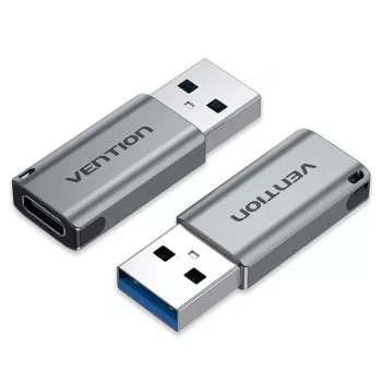Vention USB 3.0 isane USB-C emane adapter hall alumiiniumsulam