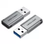 Vention USB 3.0 isane USB-C emane adapter hall alumiiniumsulam