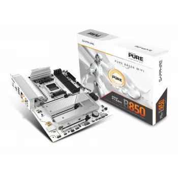 Emaplaat Sapphire PURE B850A WIFI7 ATX — B850 kiibistik, Wi‑Fi 7, DDR4 tugi