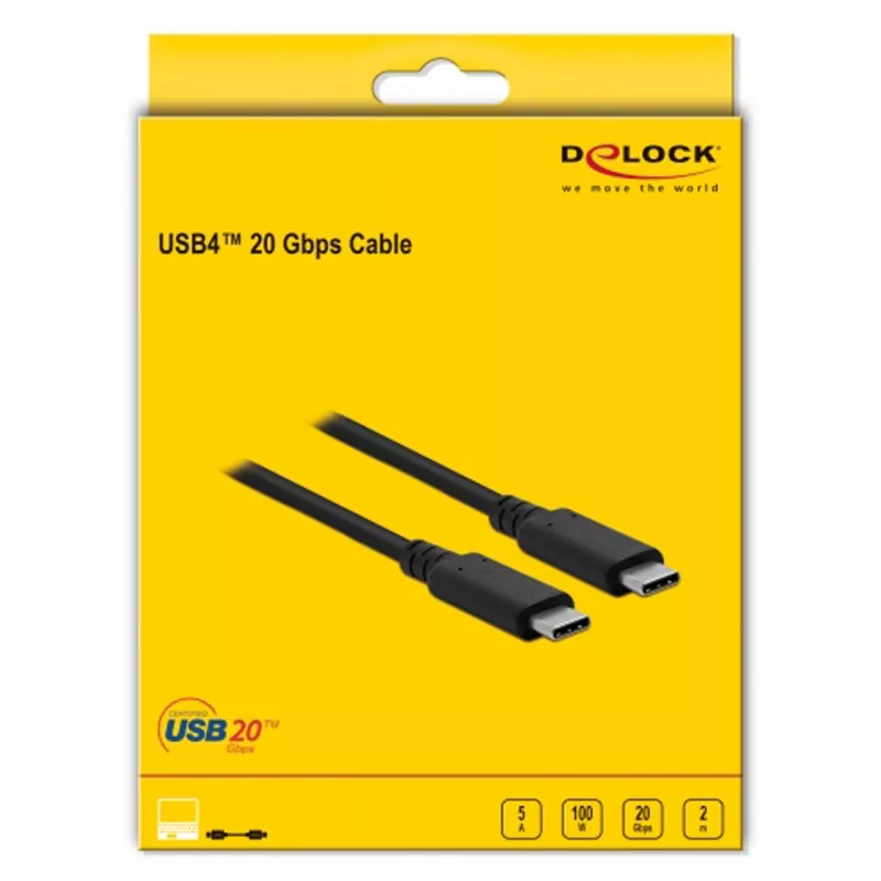 USB-kaabel DeLOCK USB4 20 Gbps 2m