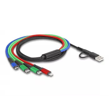 USB-kaabel DeLOCK 87035 1.2 m USB 2.0 USB A USB C Micro USB-B Lightning