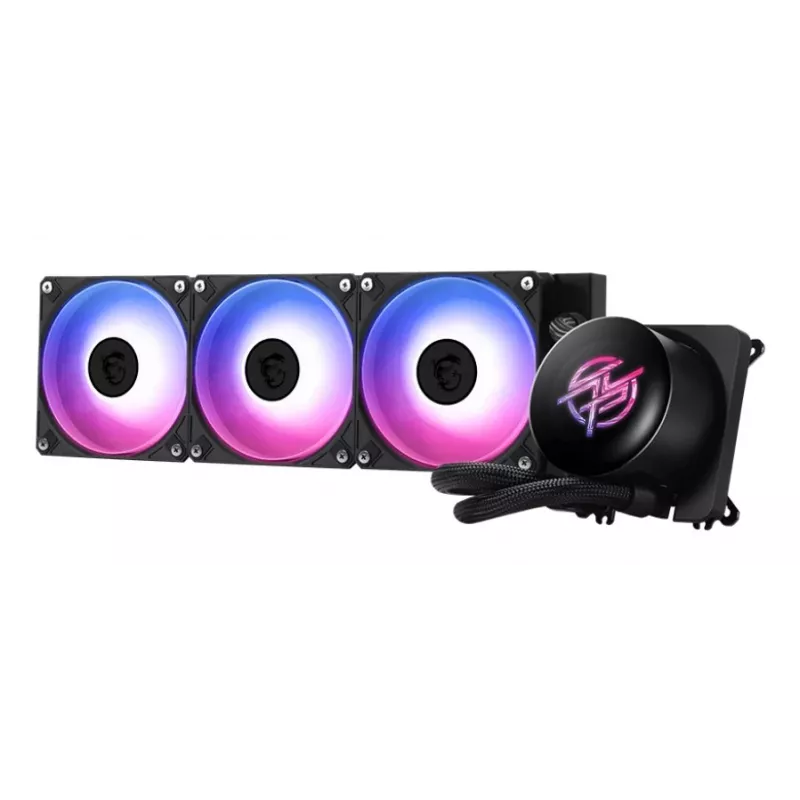 All-in-one vedelikjahuti MSI MPG CORELIQUID P13 — 120 mm ventilaatorid, 3-ventilaatoriga radiaator, LGA 1851 tugi, must