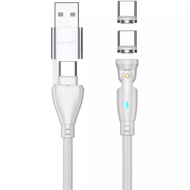 USB-kaabel 4smarts 541236 USB 2.0 1,8 m USB C Valge