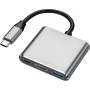 XtremeMac XWH-HUB3-13 sülearvuti dokkimisjaam ja pordireplikaator Juhtmega USB USB-C Hõbedane (XWH-HUB3-13)