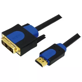 Video kaabliadapter LogiLink CHB3102 2m HDMI DVI-D Must Sinine