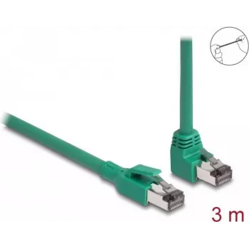 DeLOCK RJ45 võrgukaabel PROFINET SF/UTP 90° nurga all 3 m roheline