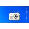 Kaasaskantav raadio SAVIO RS-02 — analoog-FM-tuuner, Bluetooth 5.3, USB-toide, 3 W, valge