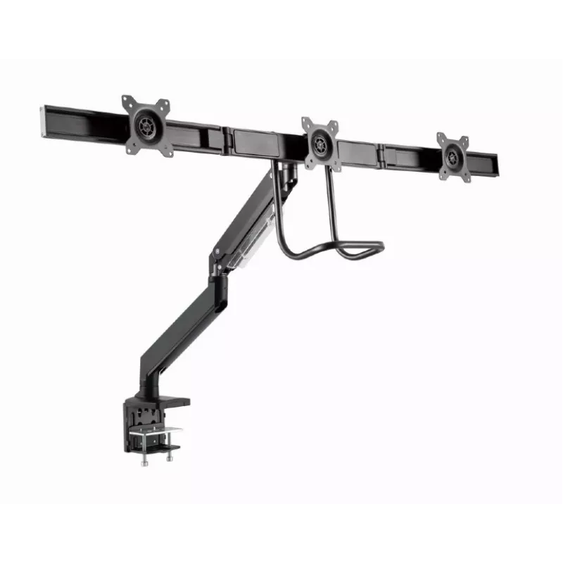 Lauamonitori kinnitus GEMBIRD MA-DA3-03, 3 haru, gaasvedru, VESA 75–100x100, toetab 3 ekraani kuni 27 tolli, max 18 kg, must