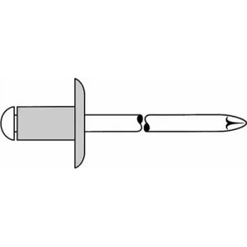 Pimeneet GESIPA 4x8 mm suur flange, haardevahemik 3,0–5,0 mm, pakendis 500 tk