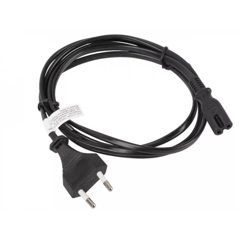 Lanberg CA-C7CA-10CC-0018-BK toitekaabel must 1,8 m C7 pistikuga CEE7/16