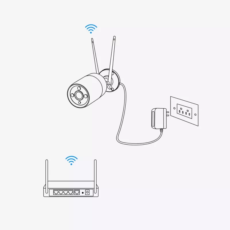 Reolink W320 - 5MP väliturvakaamera, 2,4/5 GHz Wi-Fi, inimese/sõiduki/looma tuvastus, 30 m öönägemine