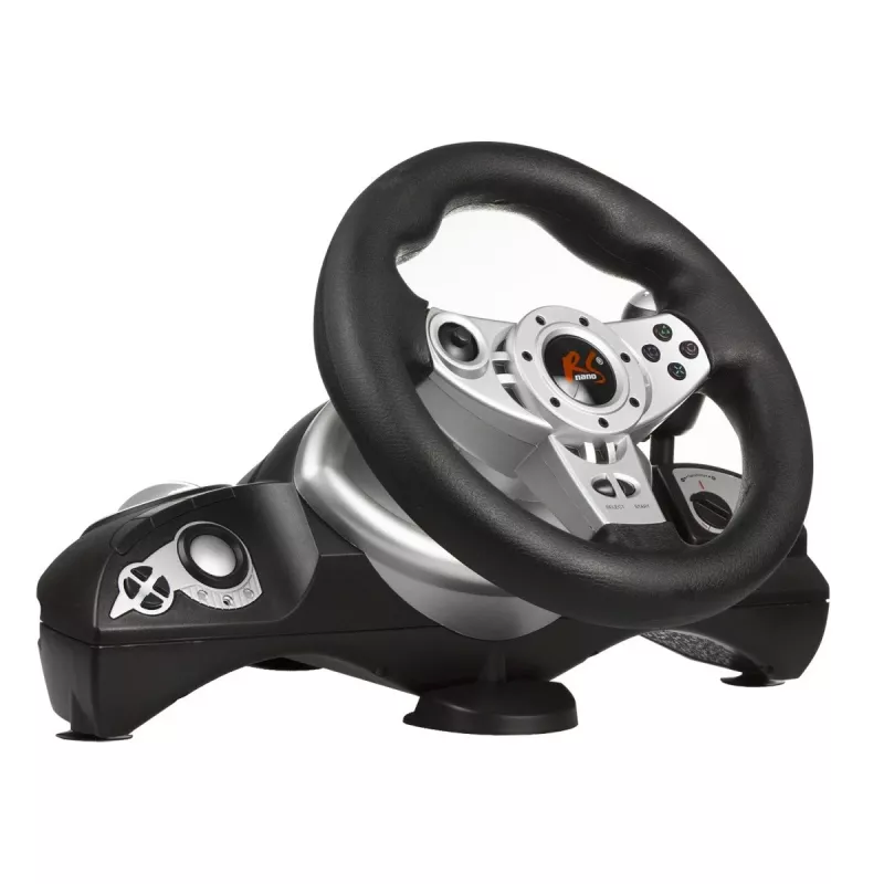 Rool nano rs RS700 juhtmega USB 270° pöörlemine, 10 nuppu, pedaalid, vibratsioon, 1,8 m kaabel