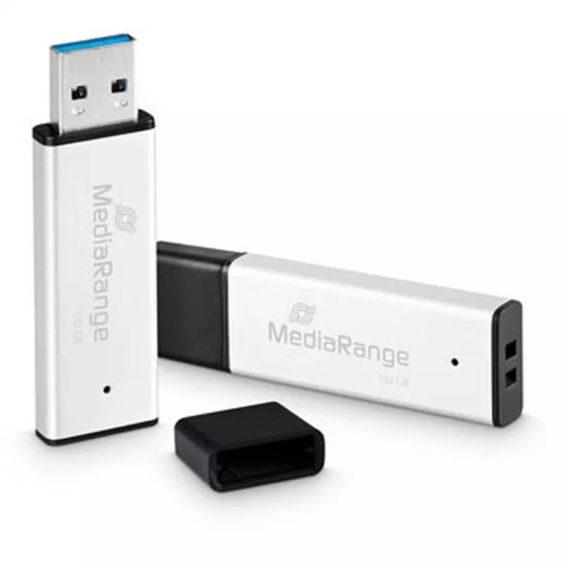 USB-mälupulk MediaRange MR1904 512 GB USB tüüp-A 3.2 Gen 1 (3.1 Gen 1) Must/Hõbedane