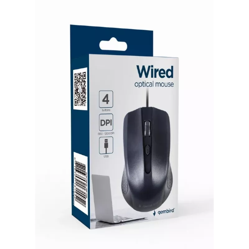 Optiline hiir must USB 1.8m kaabel