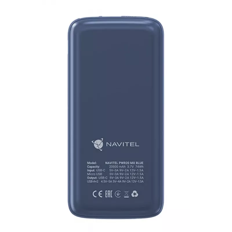 Kaasaskantav akupank Navitel PWR20 MX BLUE 20000 mAh