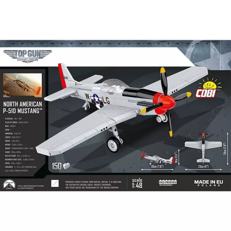COBI 5847 Top Gun Maverick P-51D Mustang 150 Bricks