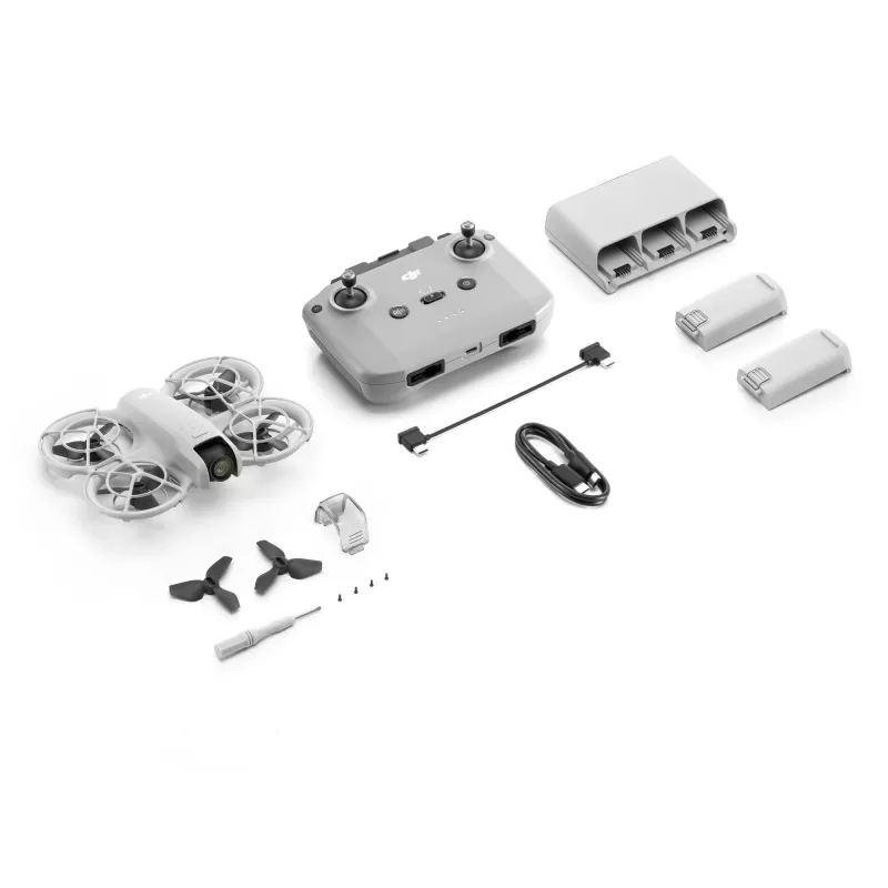 DJI Neo Fly More Combo (DJI-RC-N3) kerge 135 g droon 4K Ultra HD kaameraga, kuni 18 minutit lennuaega ühe laadimisega, 3x akud, kaugjuhtimispult