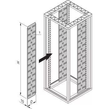 SCHROFF KAABLIALUS 2000H 150D (2X) - Rack-lisatarvik (23117021)
