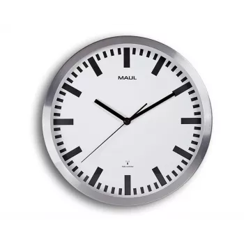 MAUL Wanduhr MAULpilot - AA - 1,5 V - Alumiinium - Valge - Alumiinium - Klaas - 30 cm (9063308)