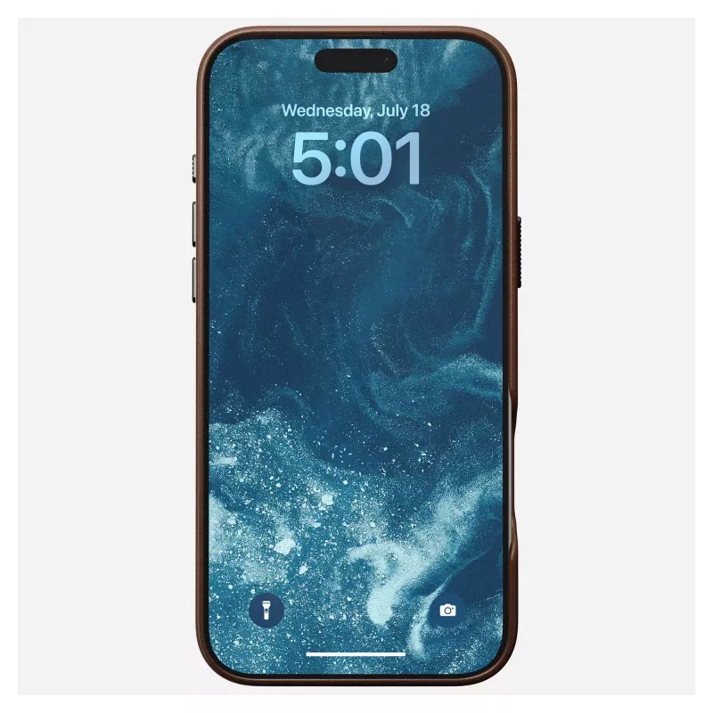 Mobiiltelefoni ümbris Nomad NM01389385 iPhone 16 Pro Max jaoks, 17,5 cm (6,9 tolli), pruun, alumiinium/PC/mikrokiud/nahk