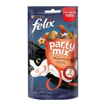 Felix Party Mix grill kassimaiuste kotike 60 g — Felix Party Mix grill täiskasvanud kassidele